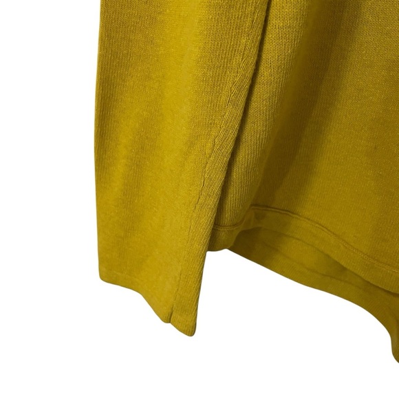 LOFT Mustard Yellow Knit Sweater Size Large Long Sleeves Wool Blend - Picture 5 of 8